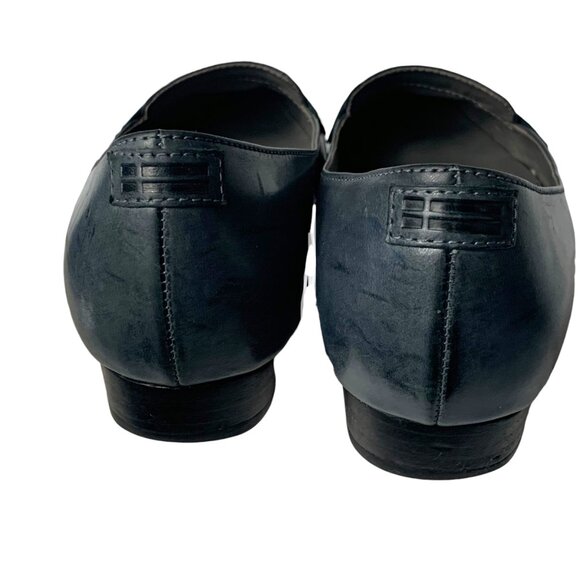 Marc O'Polo Stockholm Smoky Blue Leather Pointed Toe Flats - Picture 10 of 12